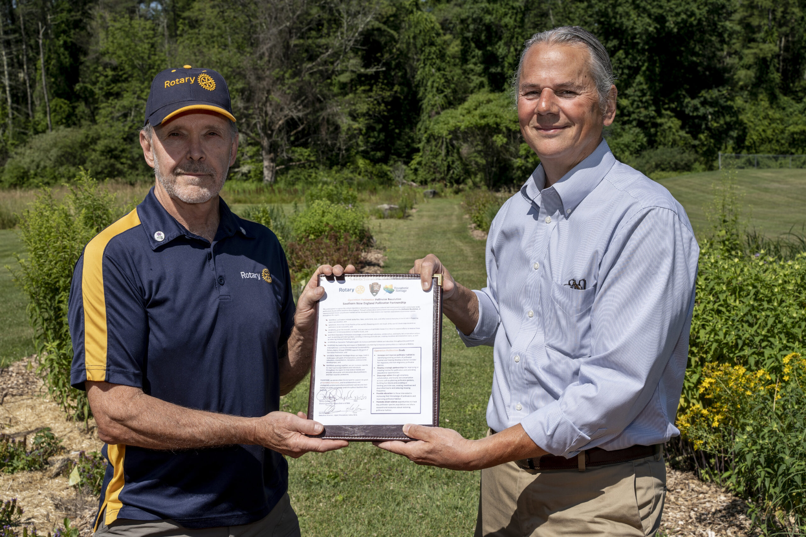 Pollinator Resolution signed between Rotary District 7890 and the Upper Housatonic Valley National Heritage Area